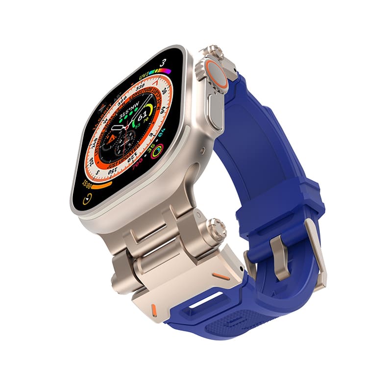 Correa de silicona "Ultimate Luxury" con conector de titanio para Apple Watch