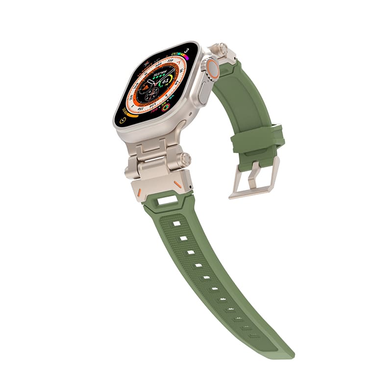 Correa de silicona "Ultimate Luxury" con conector de titanio para Apple Watch