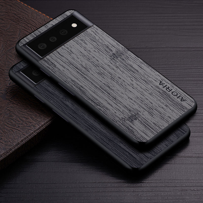 Funda para Google Pixel con textura de corteza de madera suave 