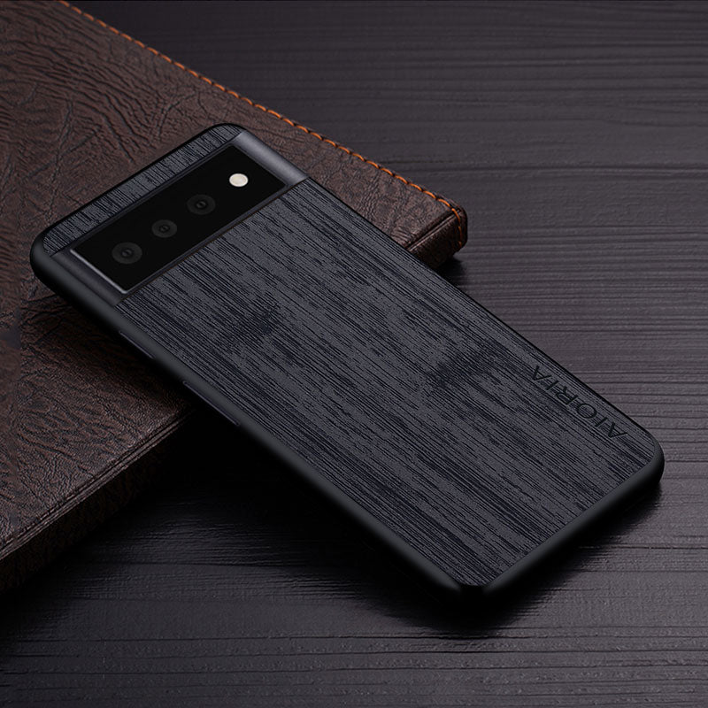 Funda para Google Pixel con textura de corteza de madera suave 