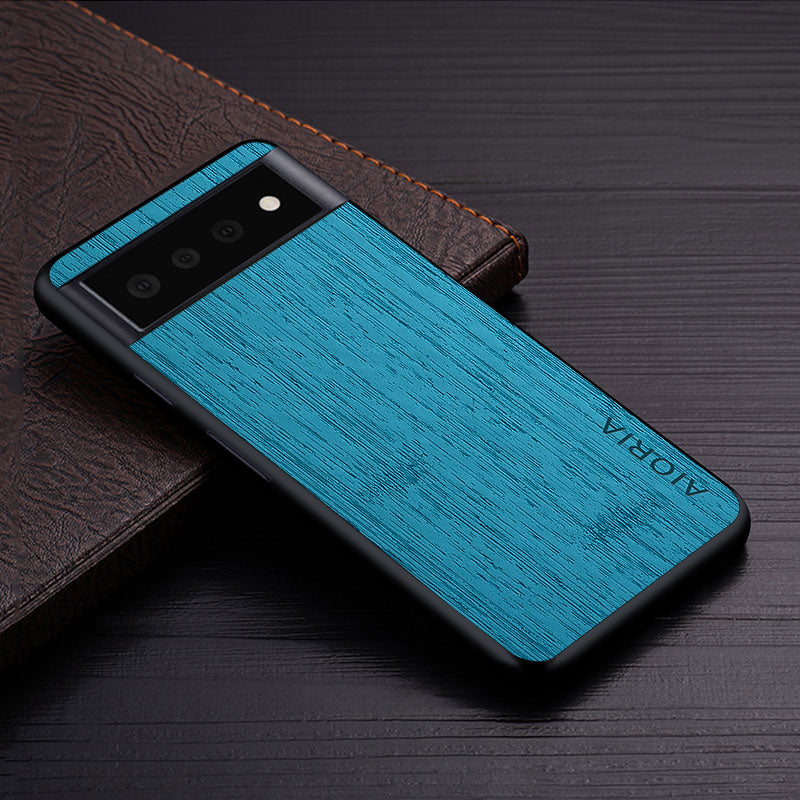 Funda para Google Pixel con textura de corteza de madera suave 