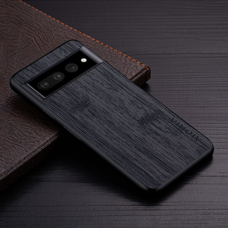 Funda para Google Pixel con textura de corteza de madera suave 