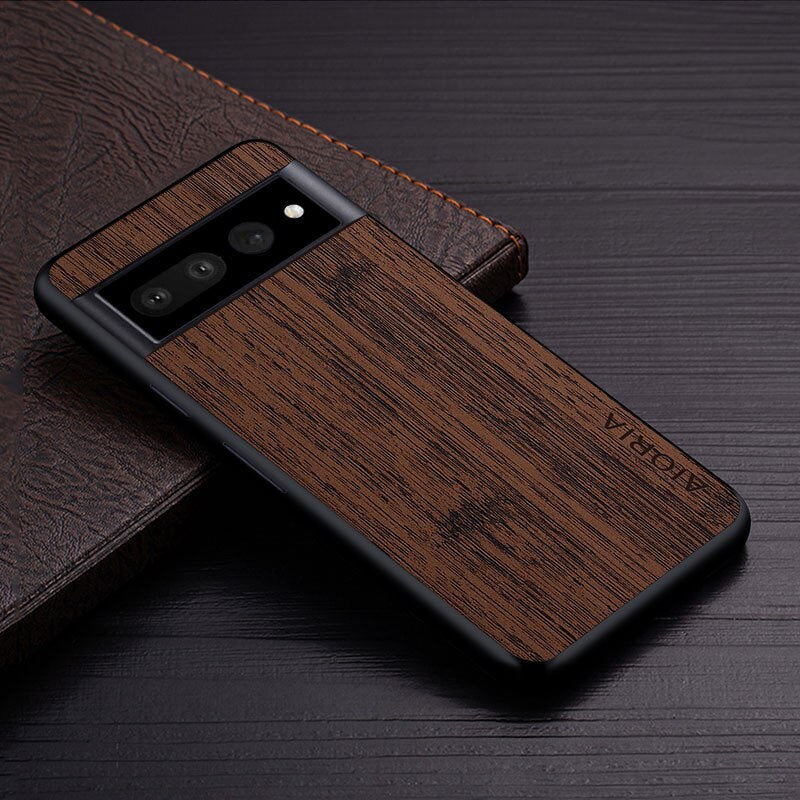 Funda para Google Pixel con textura de corteza de madera suave 