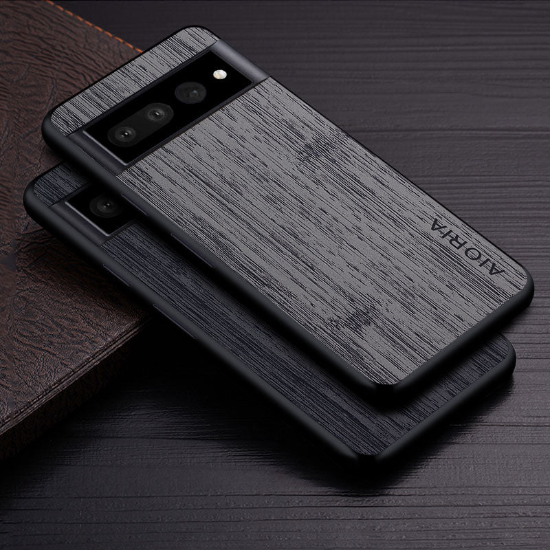 Funda para Google Pixel con textura de corteza de madera suave 