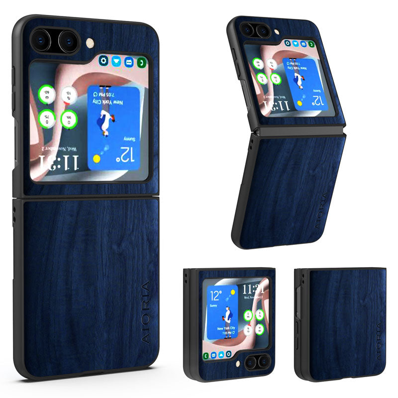 Funda para Samsung Z Flip 5 con diseño de madera 