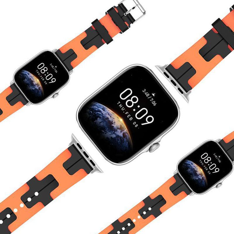 Atmungsaktives Silikonarmband „Woven Two-tone Band“ für die Apple Watch