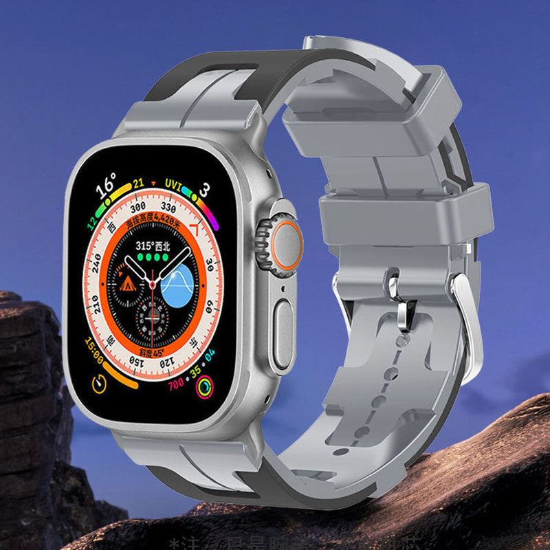 Atmungsaktives Silikonarmband „Woven Two-tone Band“ für die Apple Watch