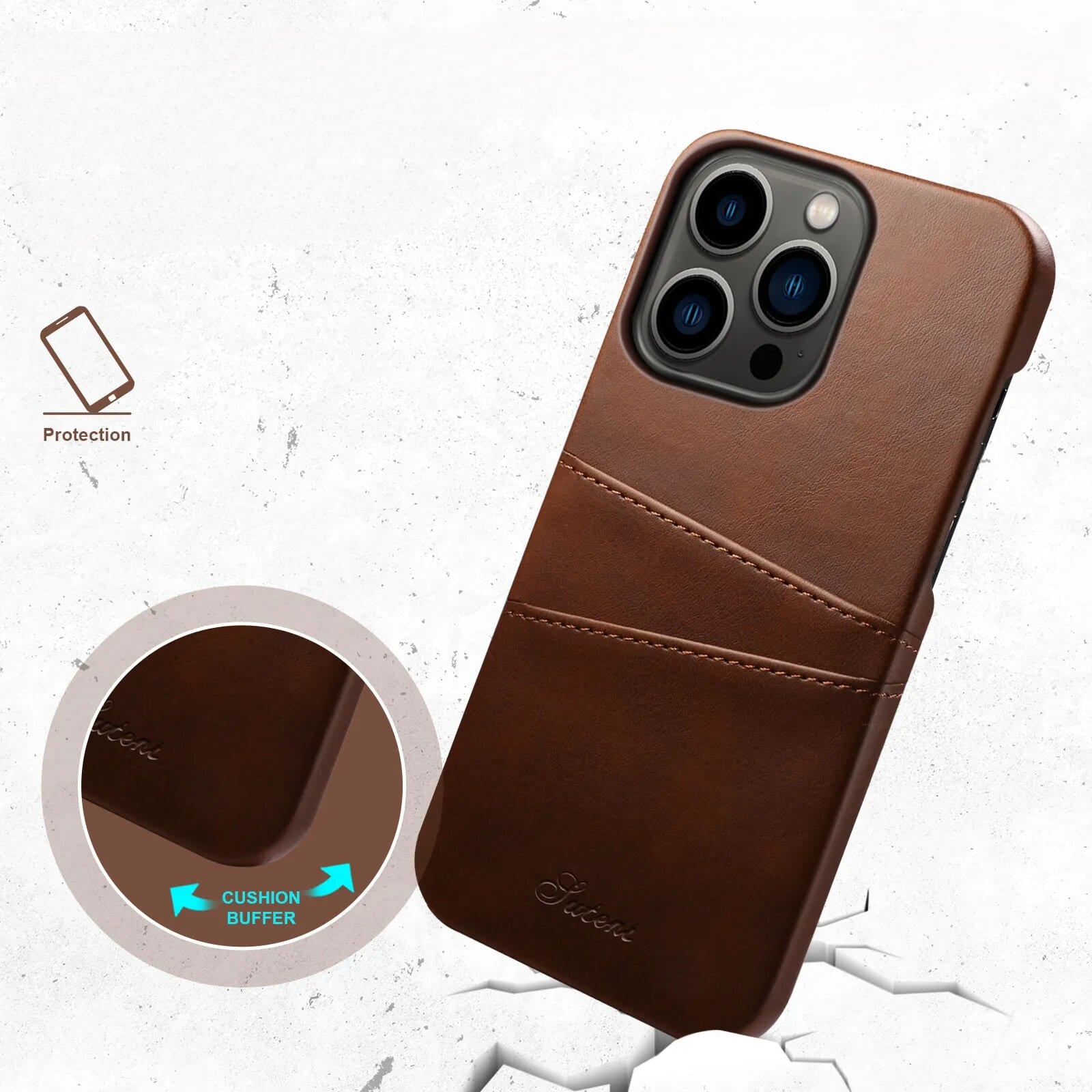 iPhone Case with Dual Card Slots